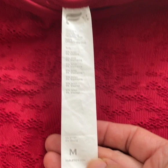 Fabletics Flora Seamless Long Sleeve Top Red - Picture 5 of 11